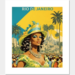 Rio de Janeiro Brazil Vintage Tourism Travel Poster Posters and Art